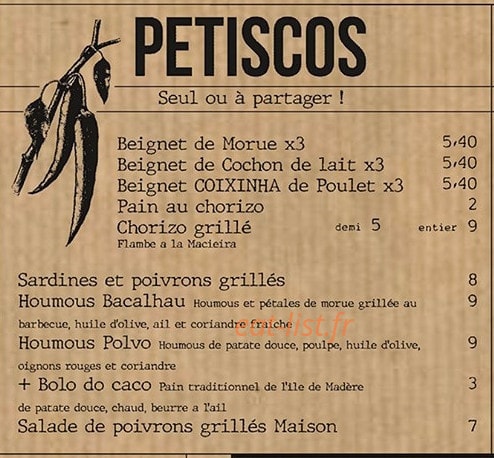 Joao's — carte page 3