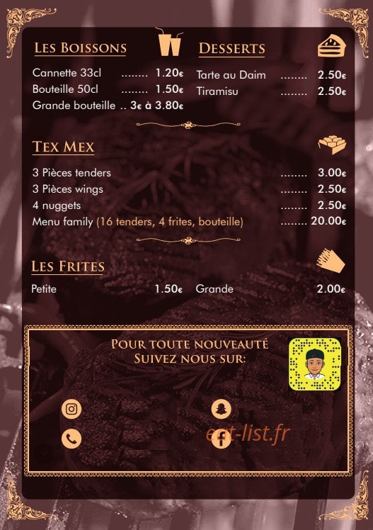 L&A’street food — carte page 4