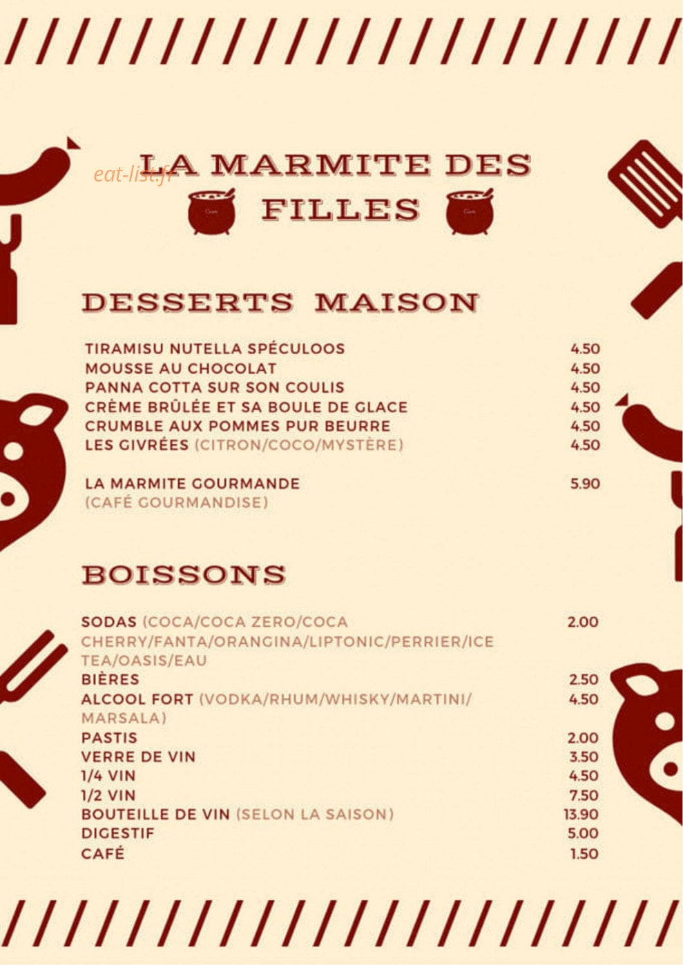 La Marmite des filles — carte page 2