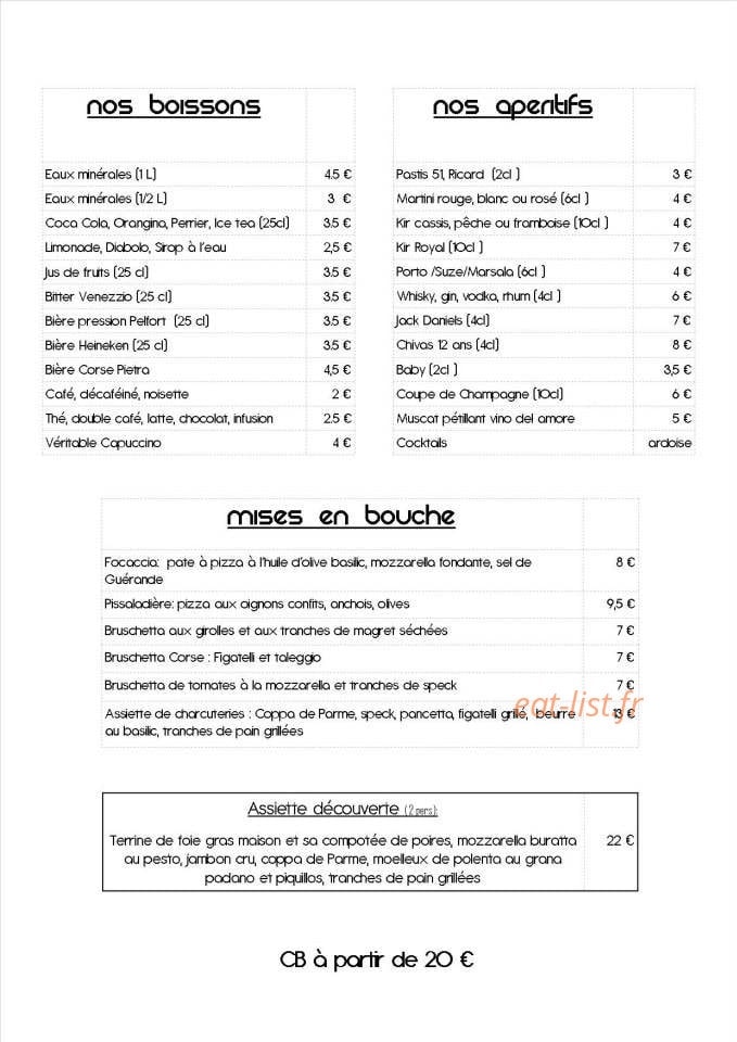 La Piazza — carte page 5