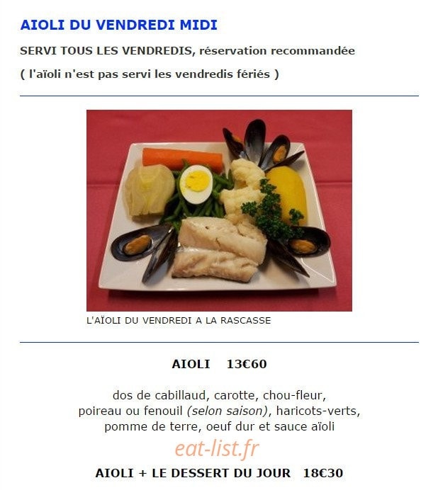 La Rascasse — carte page 3