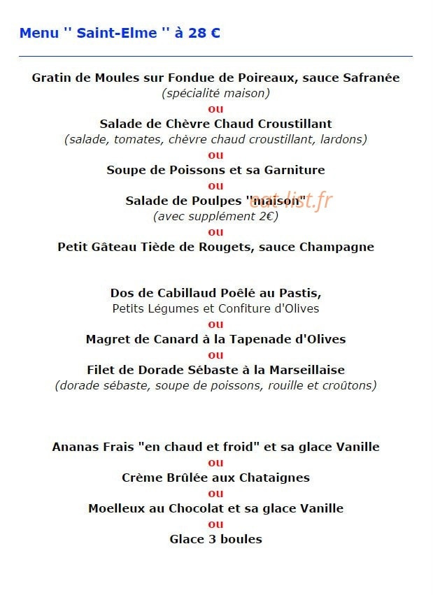La Rascasse — carte page 1