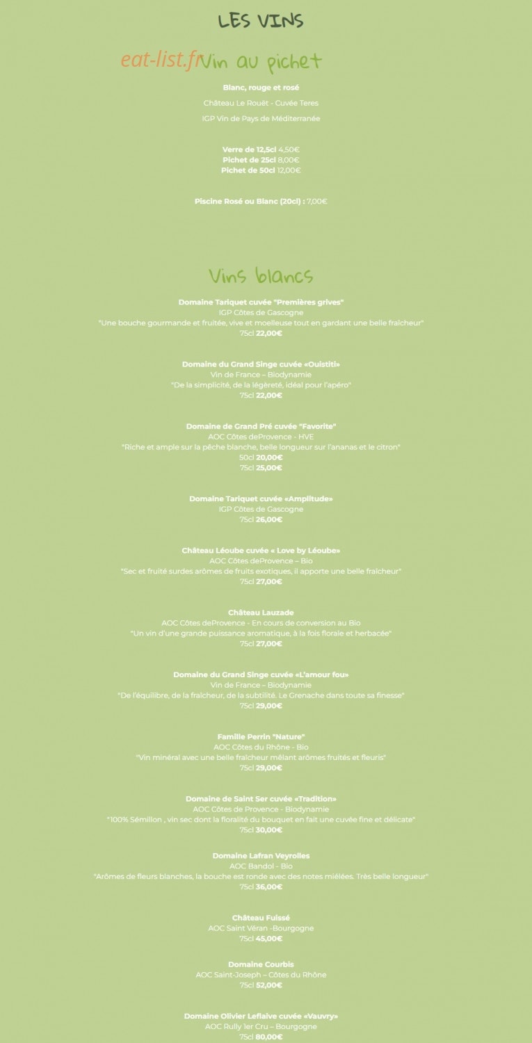 Le Carré Plage — carte page 13