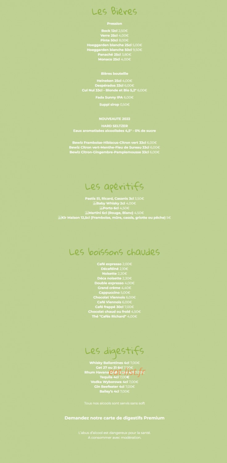 Le Carré Plage — carte page 11