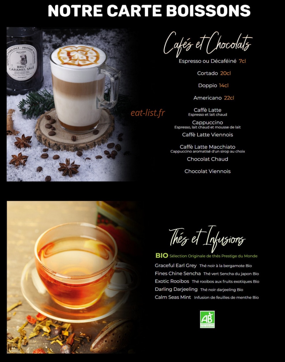 Le Club Café — carte page 7