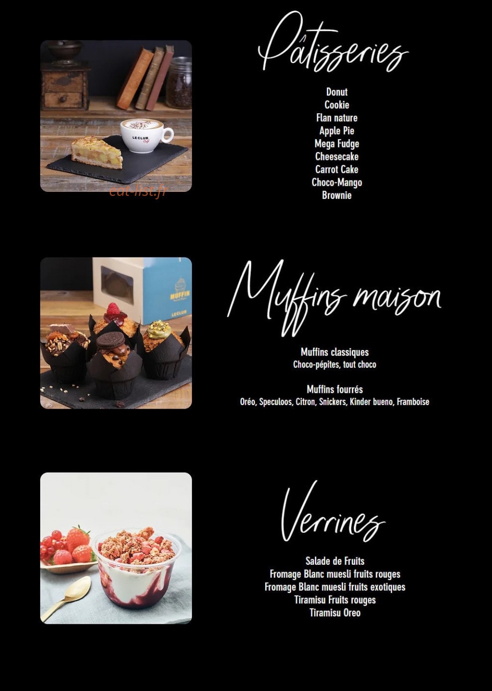 Le Club Café — carte page 4