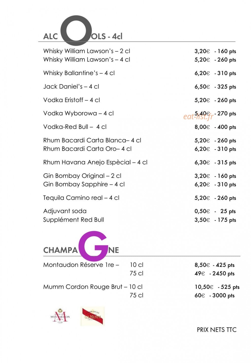 Le Comptoir JOA — carte page 9