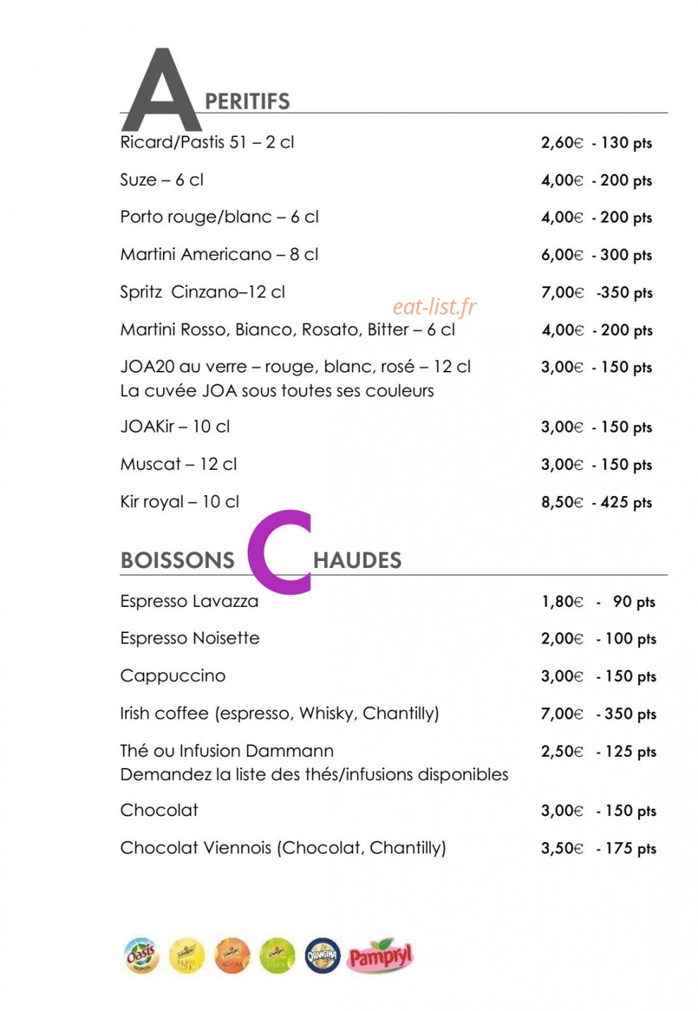 Le Comptoir JOA — carte page 5