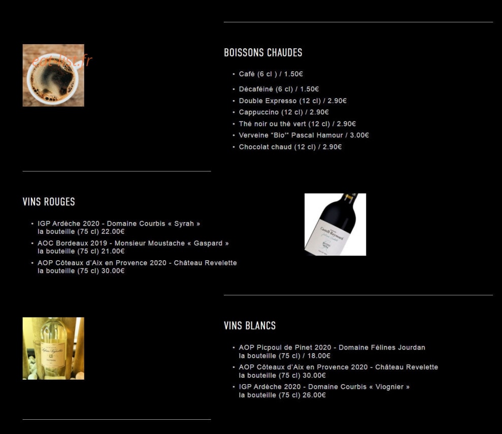Le Maddie's — carte page 3
