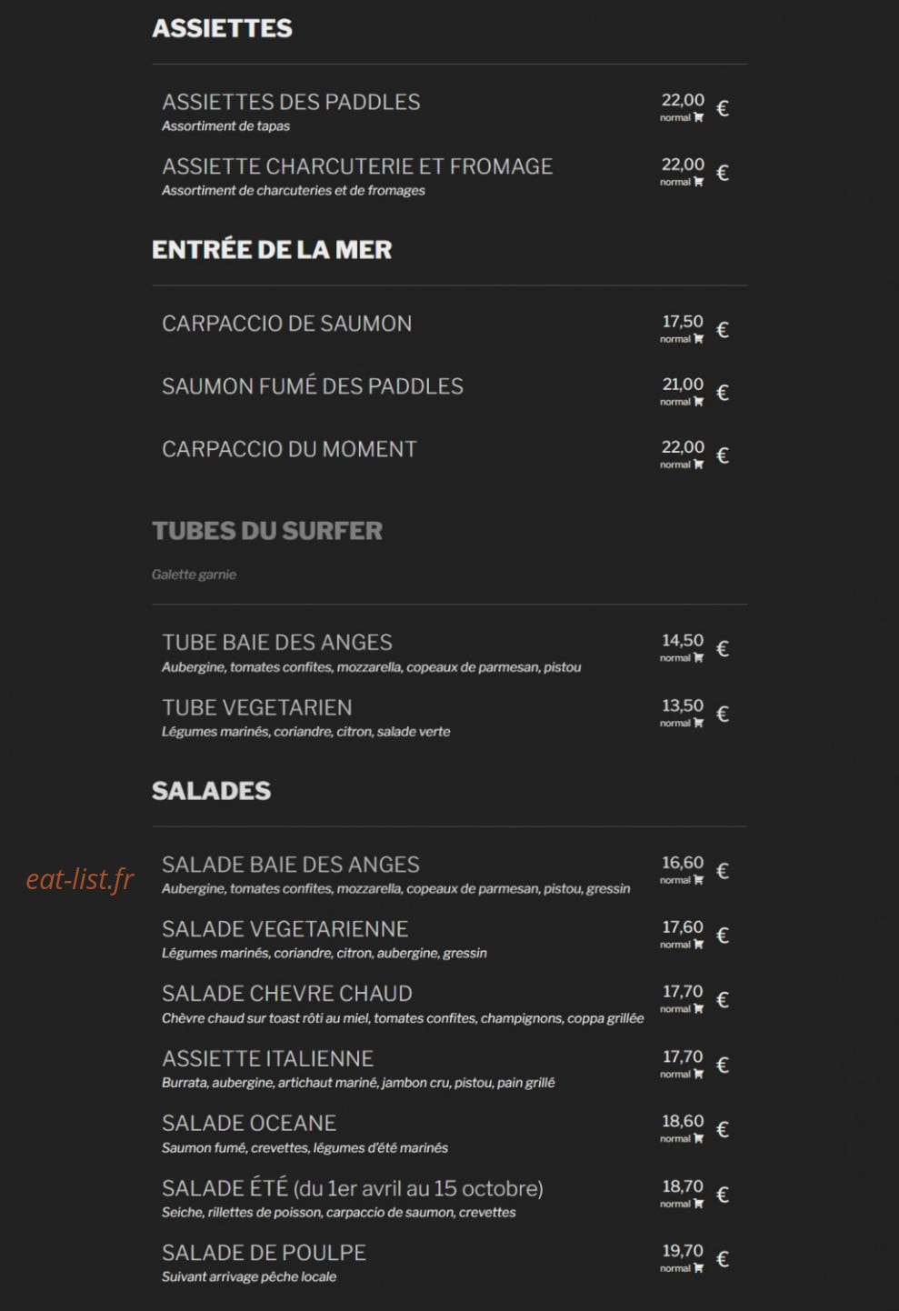 Les Paddles — carte page 1