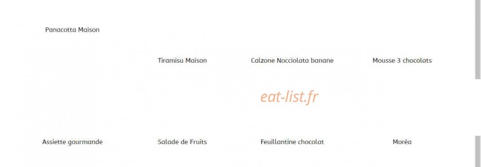Lovely Food — carte page 16