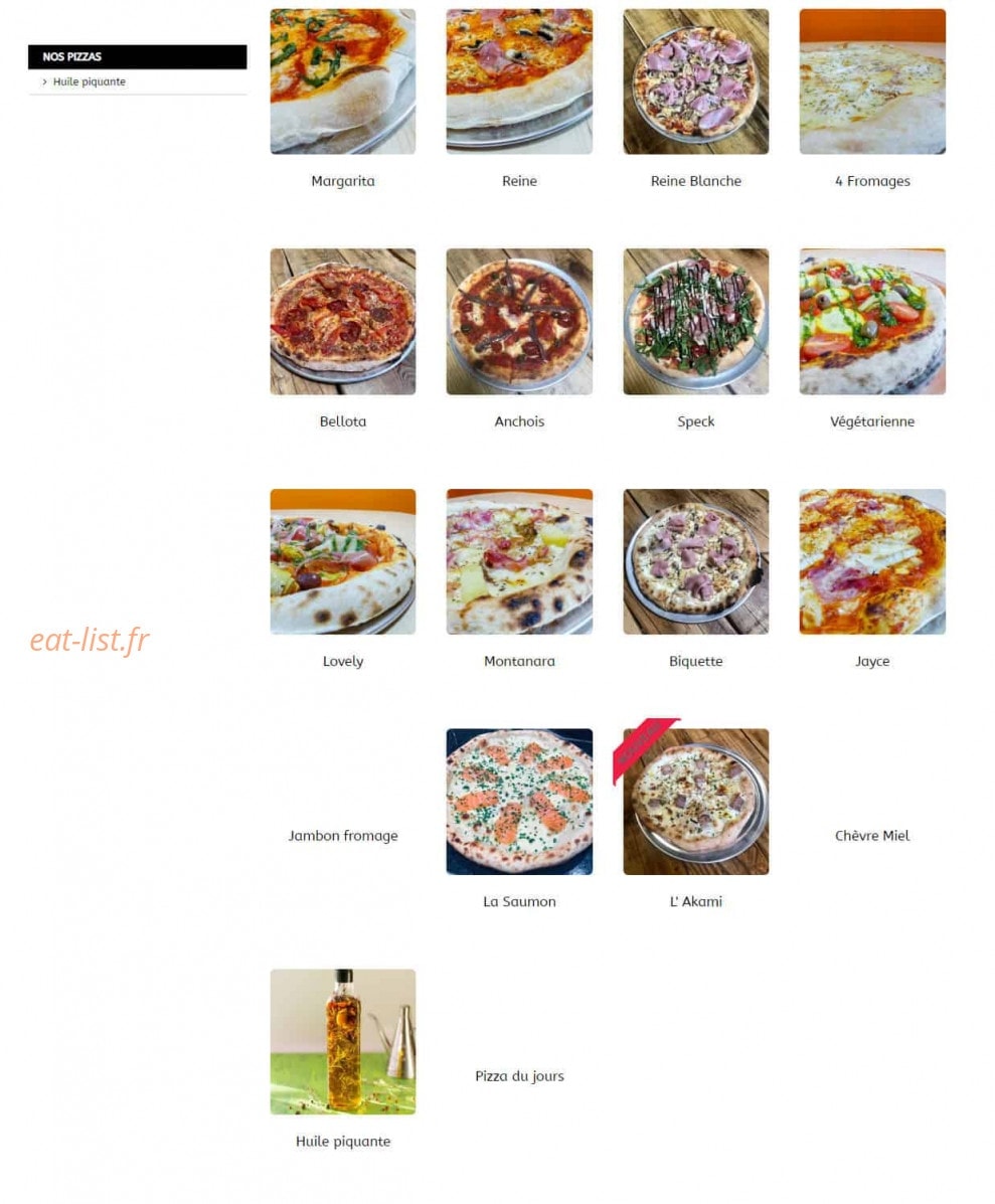 Lovely Food — carte page 1