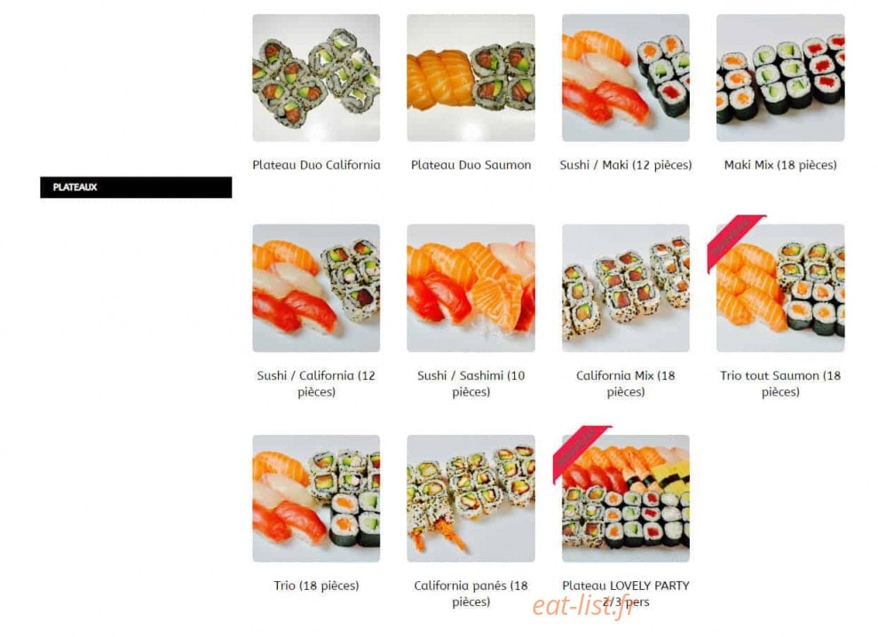 Lovely Food — carte page 8