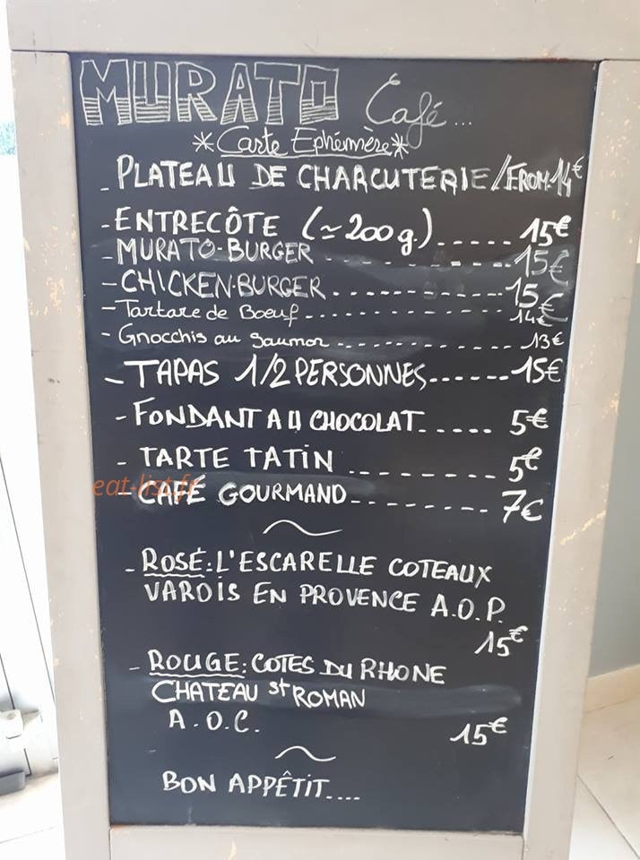 Murato Café — carte page 1