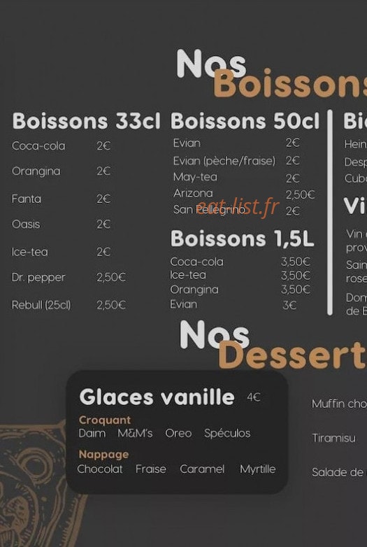 O'Gusto Pizza — carte page 3