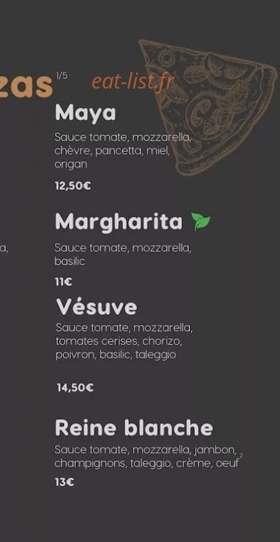 O'Gusto Pizza — carte page 1