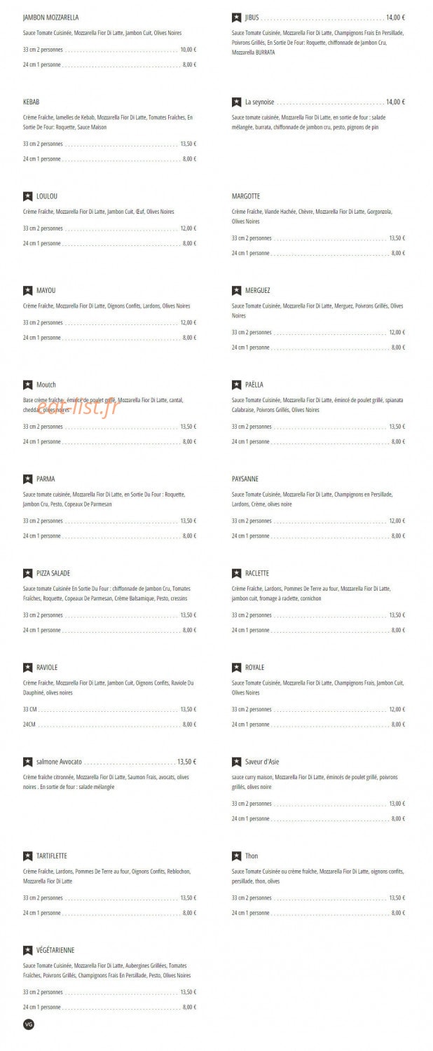 pizz'en seyne — carte page 2