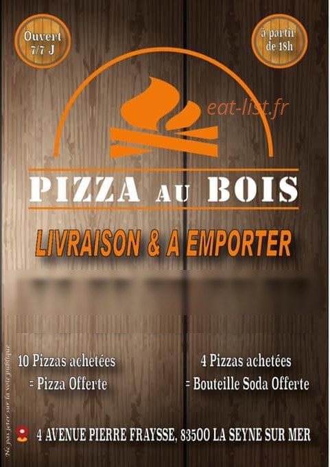 Pizza au Bois — carte page 1