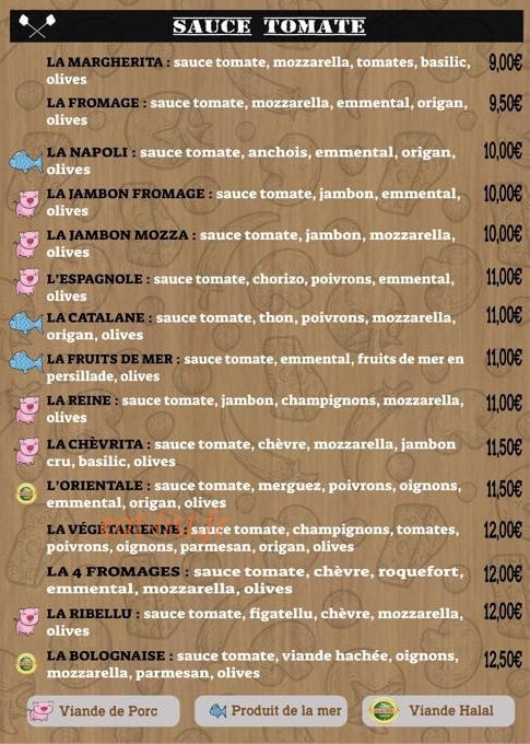 Pizza au Bois — carte page 3