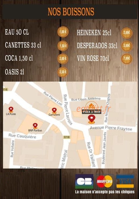 Pizza au Bois — carte page 4