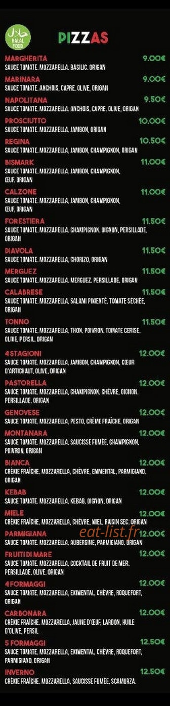 Pizza Capitano — carte page 1