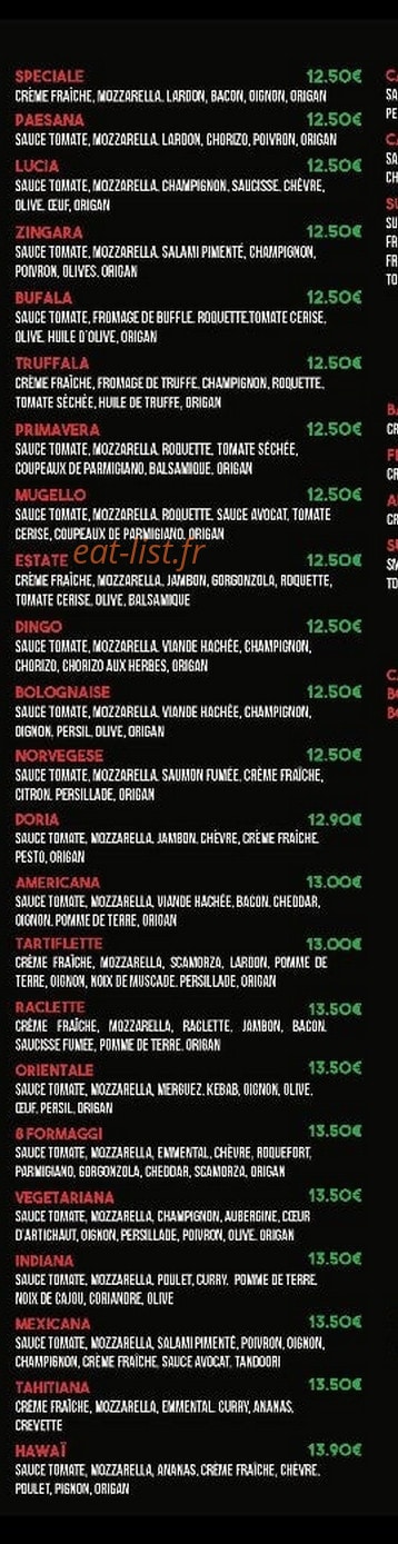 Pizza Capitano — carte page 2