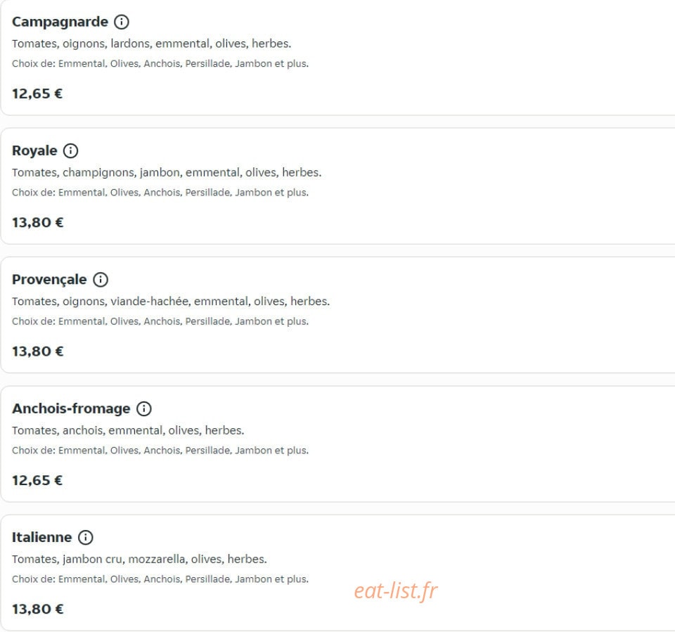 Pizza Choub — carte page 3