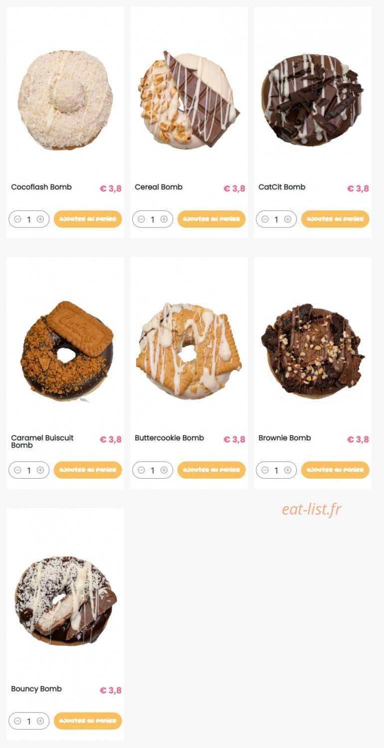 Royal Donuts — carte page 2