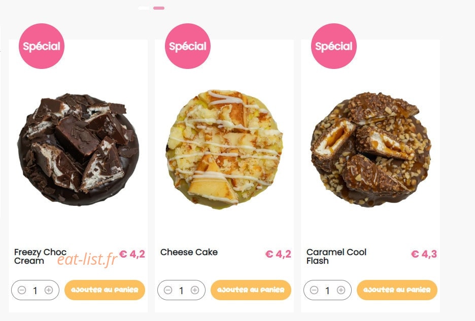 Royal Donuts — carte page 3