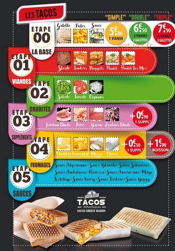 States Burger — carte page 3