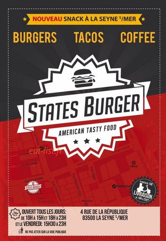 States Burger — carte page 1