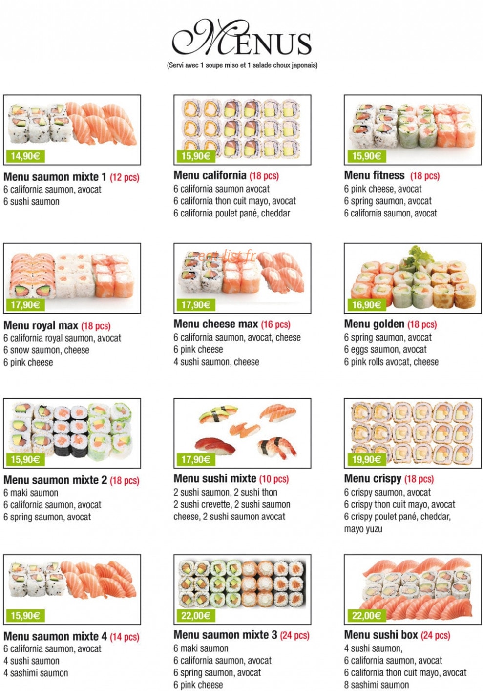 Sushi D&E — carte page 7