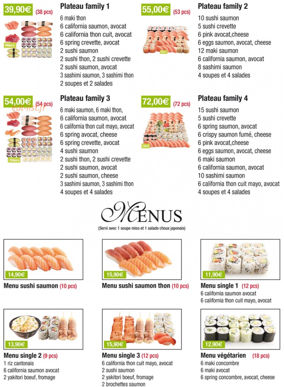 Sushi D&E — carte page 6