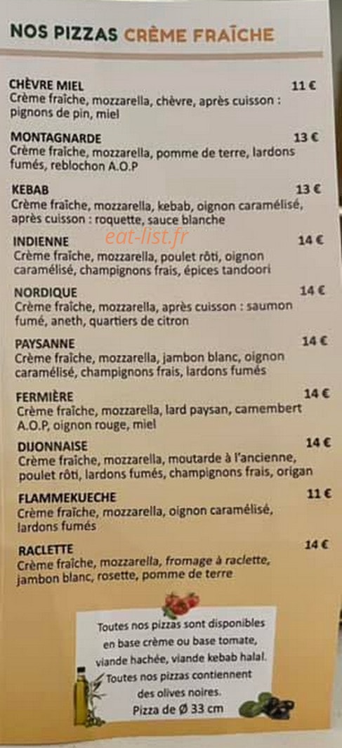Happy Pizz — carte page 3