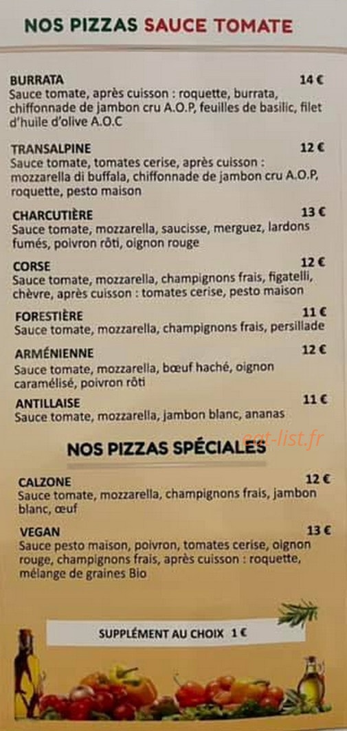 Happy Pizz — carte page 2