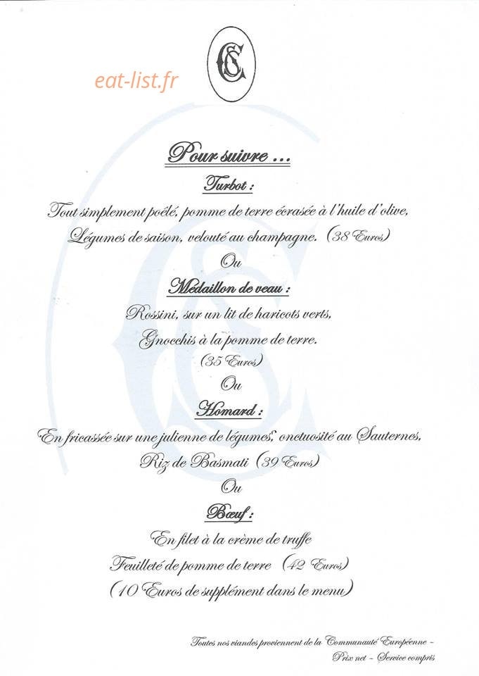 Le Chrissandier — carte page 2