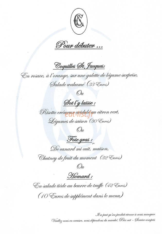 Le Chrissandier — carte page 1