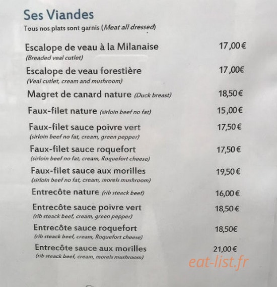 Le Four — carte page 1