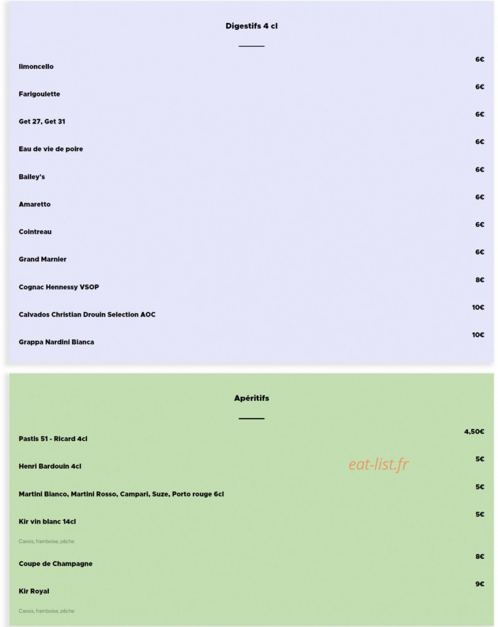 Le Grillon — carte page 5