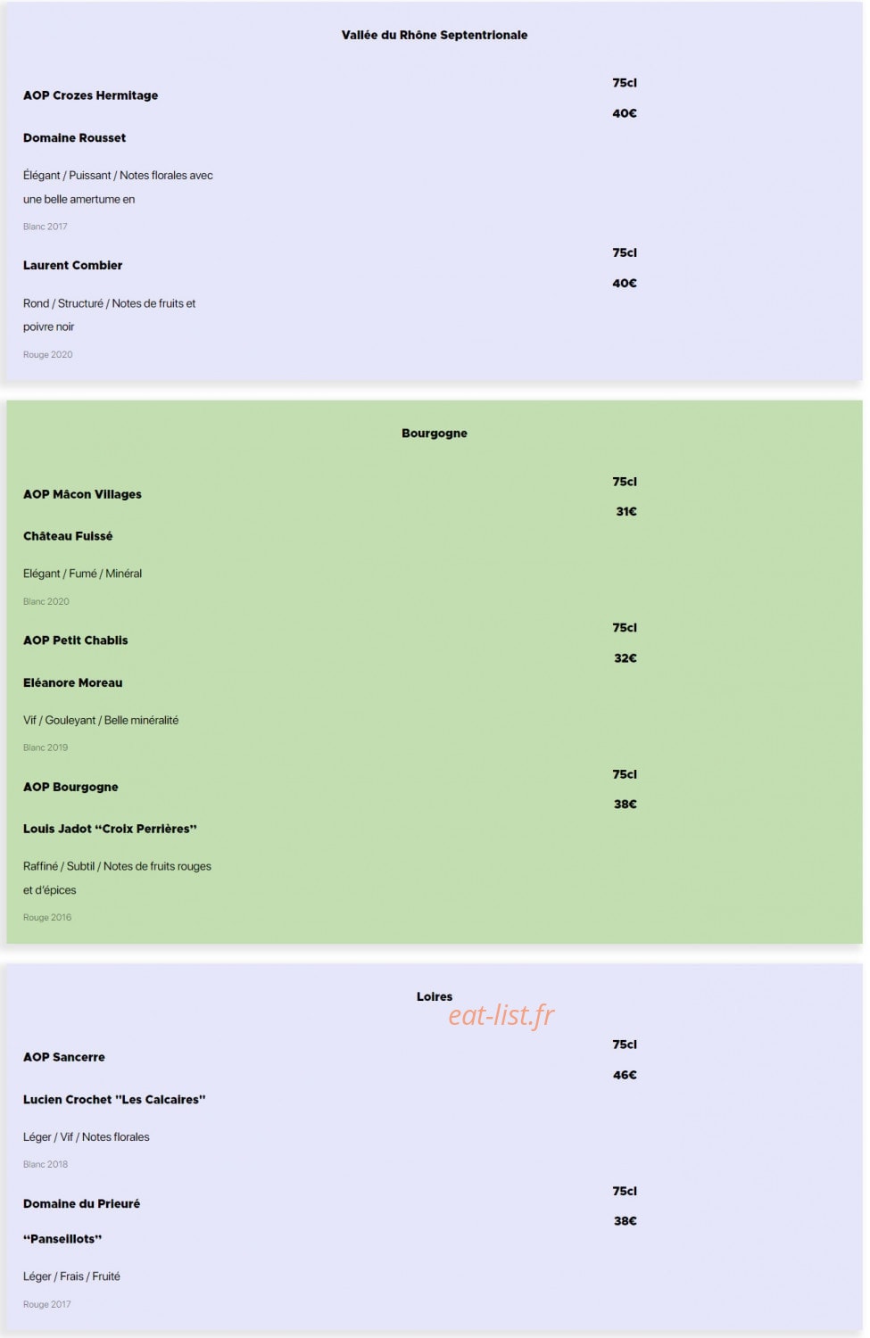 Le Grillon — carte page 7