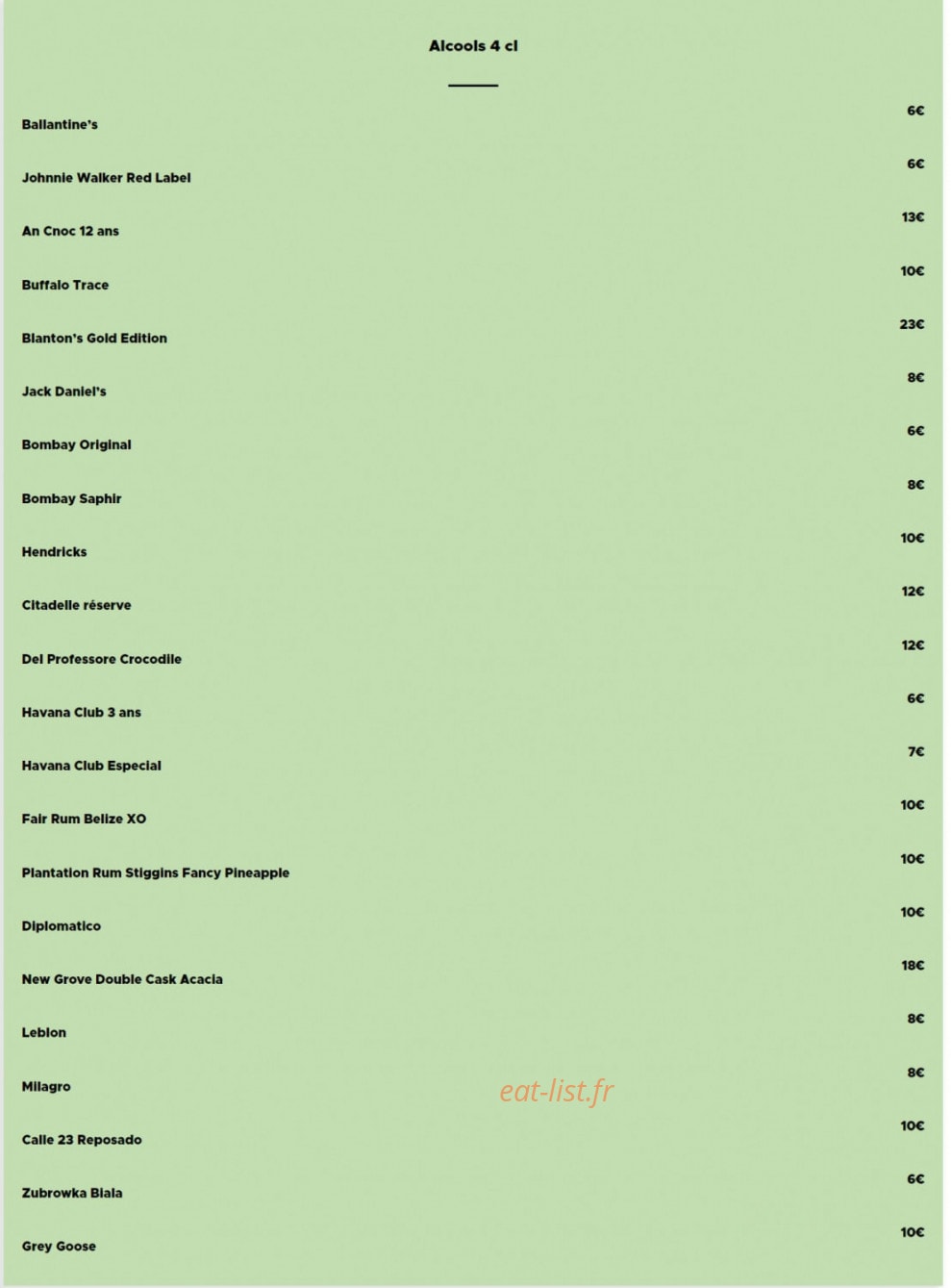 Le Grillon — carte page 4