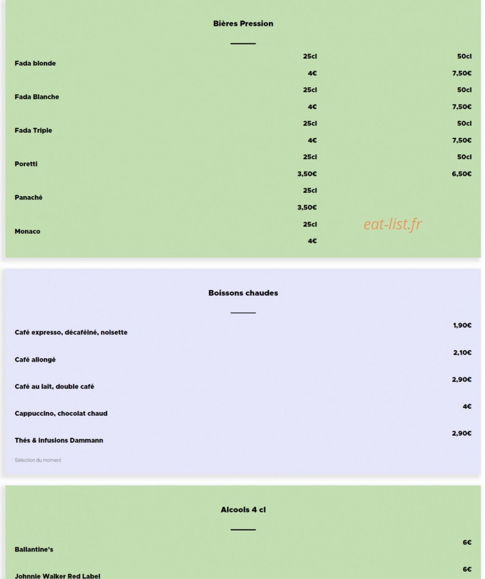 Le Grillon — carte page 3