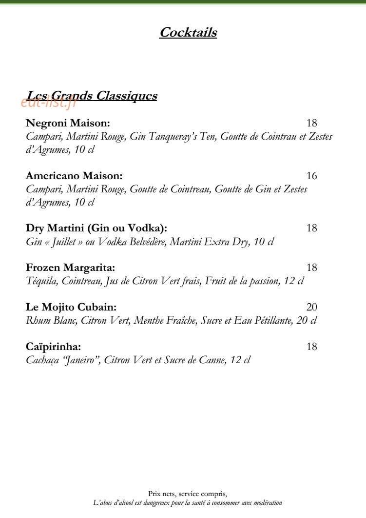 Le Jardin De Benjamin — carte page 13