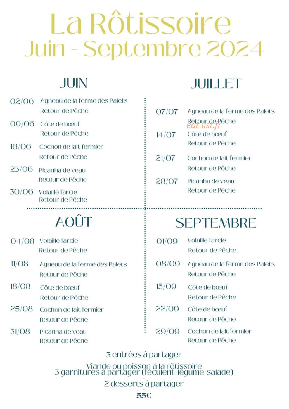 La Table de Mentone — carte page 2