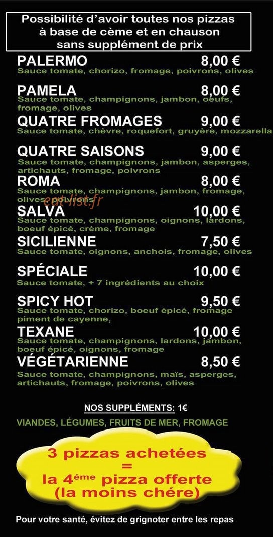 Chez Salva — carte page 3