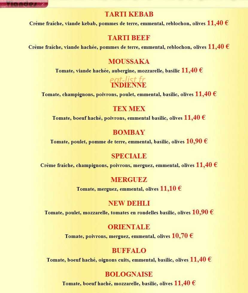 La Flambée — carte page 1