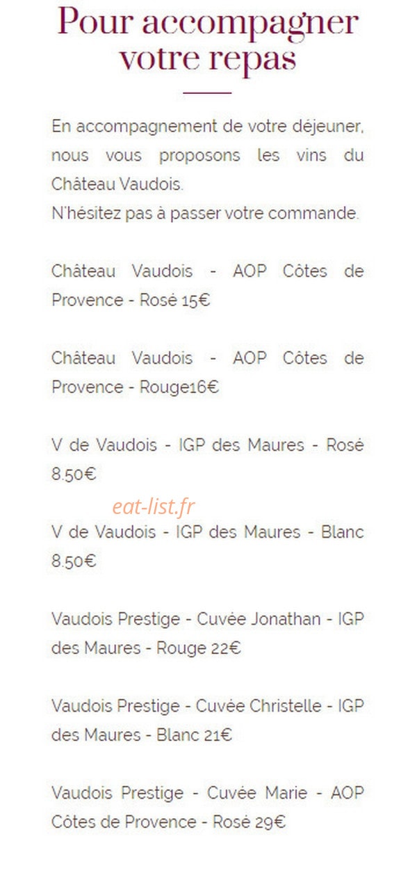 La Table de Louis — carte page 2
