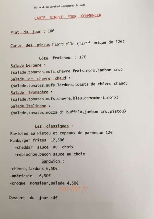Le marmiton — carte page 1