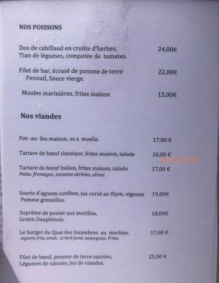 Le Quai — carte page 2