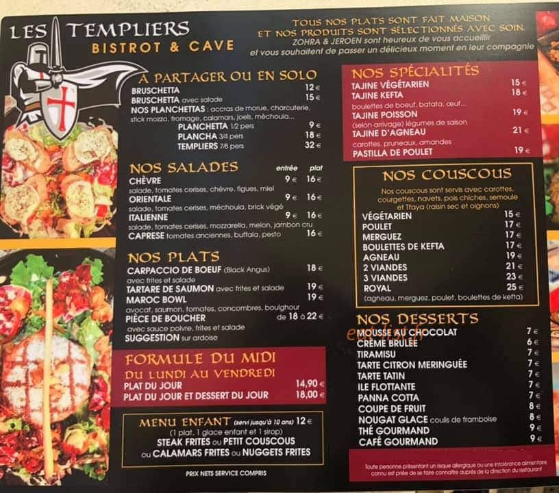 Les Templiers — carte page 1